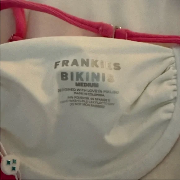 Frankie's Bikinis White and Pink Bikini - Picture 4 of 4